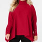 Poncho de gola alta feminino Alfani vermelho tamanho 2X