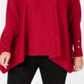 Poncho de gola alta feminino Alfani vermelho tamanho 2X