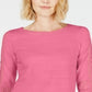 Top de crochê feminino Charter Club com detalhes rosa, tamanho extragrande