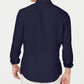 Camisa de linho masculina manga comprida Tasso Elba azul tamanho X-G