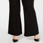 Calça feminina casual flare de cintura média, perna larga, preta, tamanho 20W, da INC International Concepts