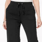 Calça Capri Karen Scott Feminina French Terry com Cordão, Preta, Tamanho P