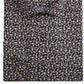 Camisa masculina Bar III Slim Fit com botões florais, preta, tamanho P