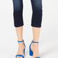 Calça jeans feminina cropped elástica da INC International Concepts, azul, tamanho 12