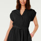 Vestido feminino Charter Club com cinto, preto, tamanho 2, pequeno