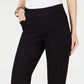 Calça Capri Feminina de Crochê com Franjas Estilo &amp; Co, Preta, Tamanho Pequeno