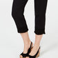 Calça Capri Feminina de Crochê com Franjas Estilo &amp; Co, Preta, Tamanho Pequeno