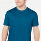 Camiseta masculina Tasso Elba Supima Blend com gola redonda e manga curta, azul, tamanho grande