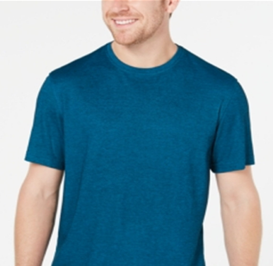 Camiseta masculina Tasso Elba Supima Blend com gola redonda e manga curta, azul, tamanho grande