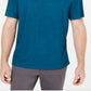 Camiseta masculina Tasso Elba Supima Blend com gola redonda e manga curta, azul, tamanho grande