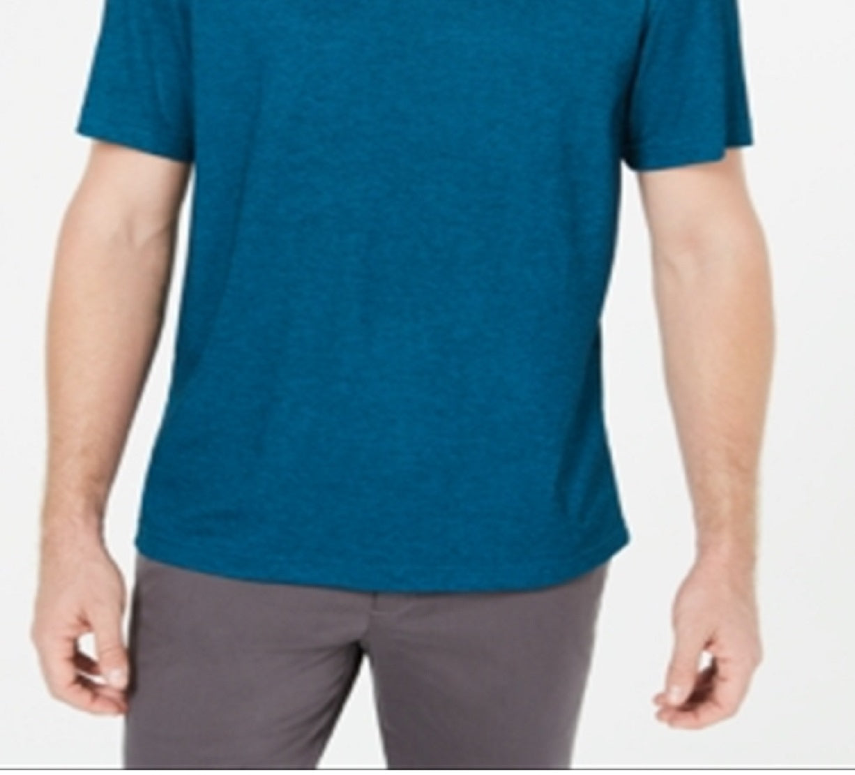 Camiseta masculina Tasso Elba Supima Blend com gola redonda e manga curta, azul, tamanho grande