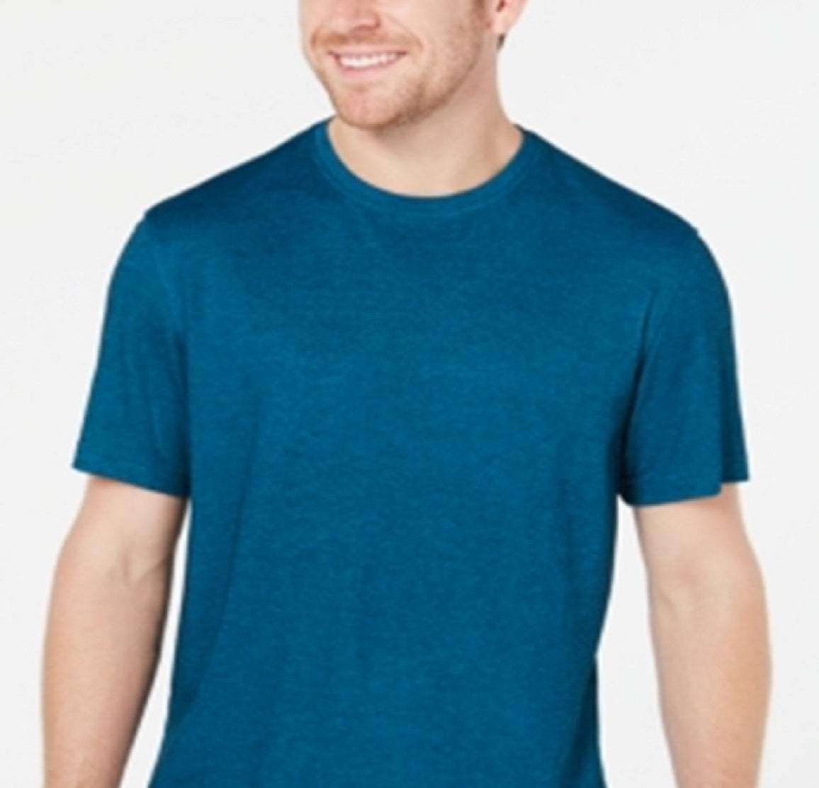 Camiseta masculina Tasso Elba Supima Blend com gola redonda e manga curta, azul, tamanho XX-G