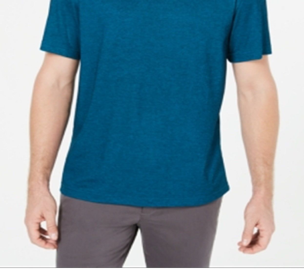 Camiseta masculina Tasso Elba Supima Blend com gola redonda e manga curta, azul, tamanho XX-G