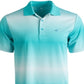 Camisa polo masculina listrada Lambert Ombre Attack Life By Greg Norman, verde, tamanho médio