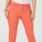 Calça jeans skinny feminina Charter Club Bristol, laranja, tamanho 6, pequena