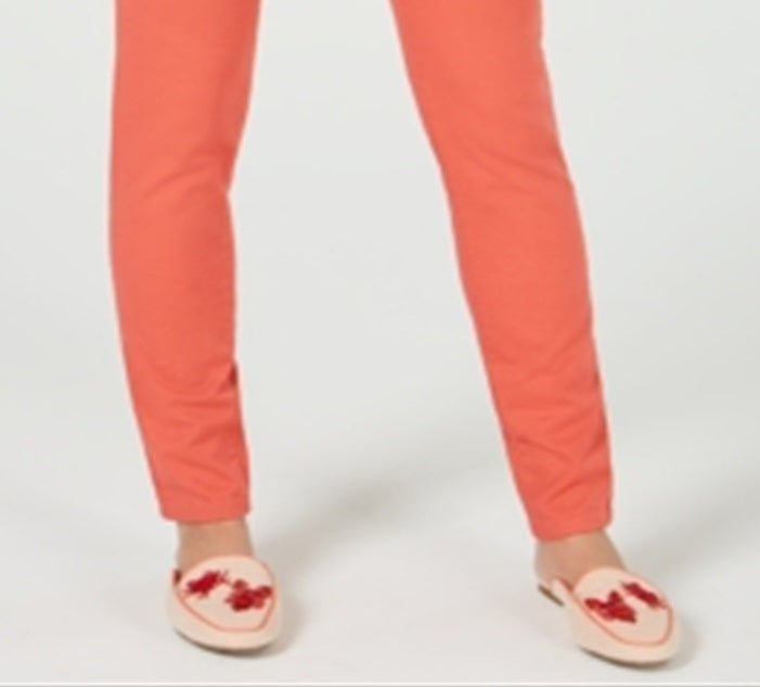 Calça jeans skinny feminina Charter Club Bristol, laranja, tamanho 6, pequena