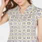 Camisa polo feminina estampada Charter Club, amarela, tamanho pequeno