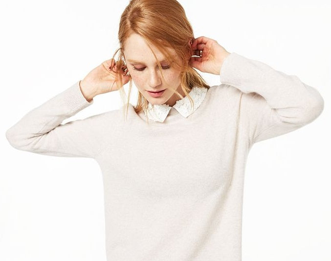 Suéter de cashmere feminino Charter Club com aparência em camadas, marrom, tamanho X-S