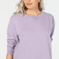 Karen Scott Moletom Esportivo Feminino Manga Longa Gola Redonda Roxo Tamanho Médio