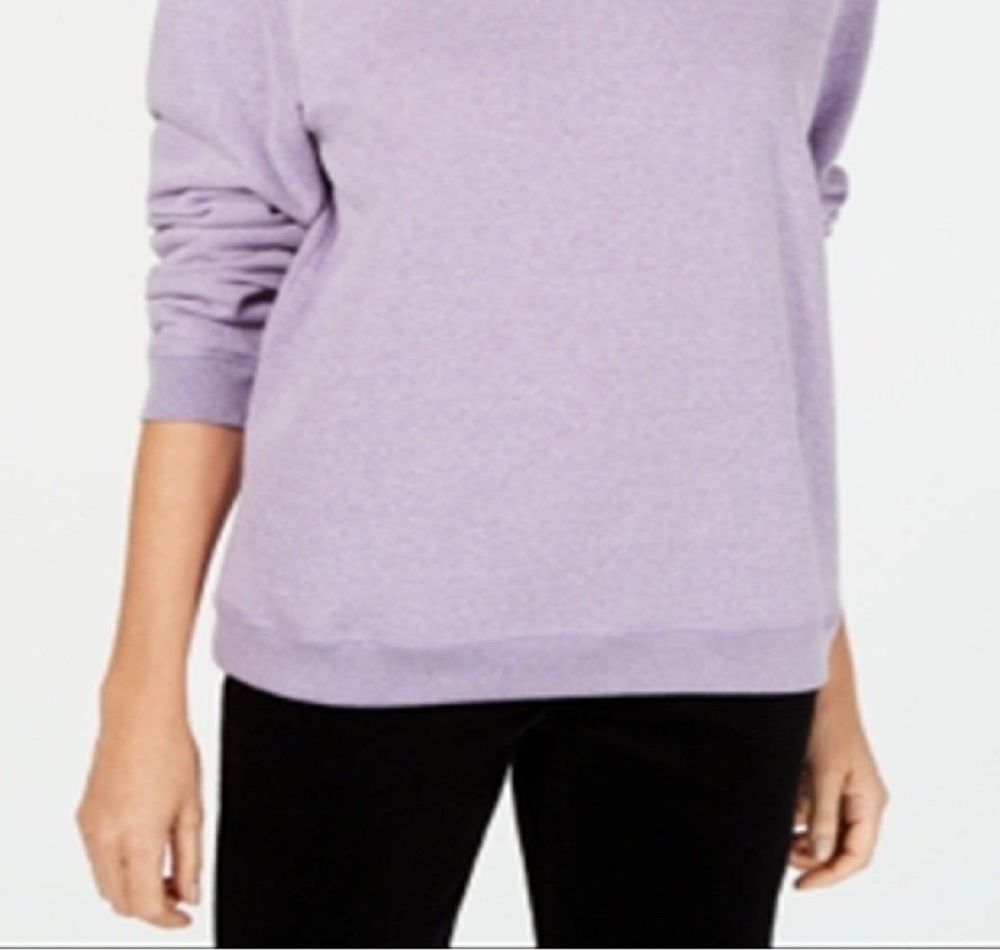 Karen Scott Moletom Esportivo Feminino Manga Longa Gola Redonda Roxo Tamanho Médio