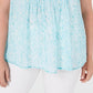 Blusa plissada plus size feminina Charter Club, azul, tamanho 1X