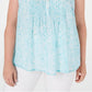 Blusa plissada plus size feminina Charter Club, azul, tamanho pequeno G