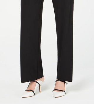 Calça feminina Alfani de malha lisa, preta, tamanho XX-G