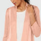 Cardigan feminino Alfani com manga comprida e abertura, laranja, tamanho grande