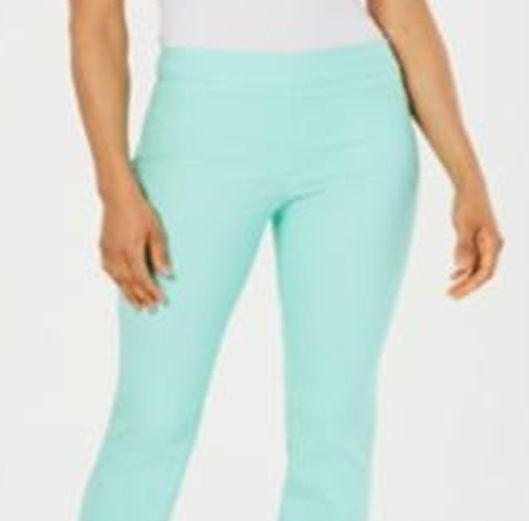 Calça feminina Charter Club Cambridge Skinny Tummy Control Azul Tamanho 8