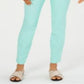 Calça feminina Charter Club Cambridge Skinny Tummy Control Azul Tamanho 8