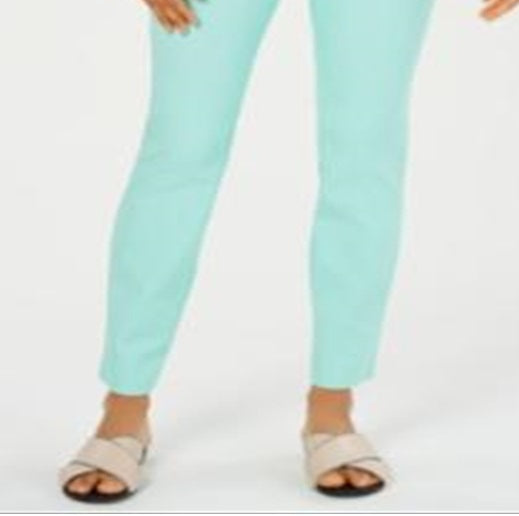 Calça feminina Charter Club Cambridge Skinny Tummy Control Azul Tamanho 8