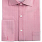 Camisa social masculina Tasso Elba Slim Fit, sem ferro, com punho francês e espinha de peixe, vermelha, tamanho 14,5 x 32 x 33