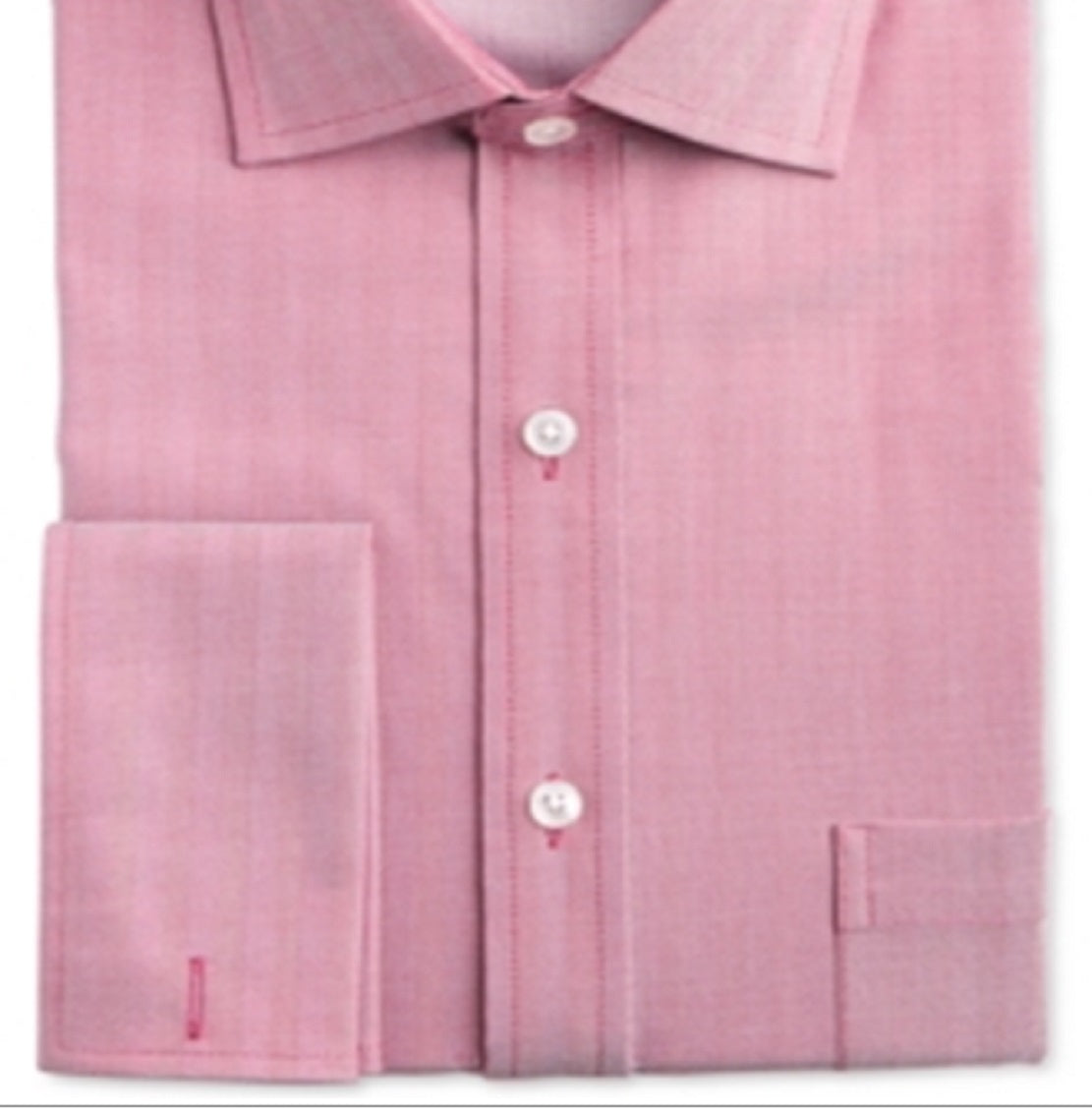 Camisa social masculina Tasso Elba Slim Fit, sem ferro, com punho francês e espinha de peixe, vermelha, tamanho 14,5 x 32 x 33