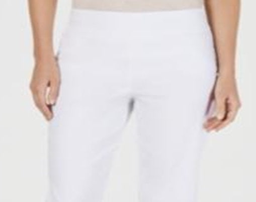Calça Capri Feminina JM Collection Crochê com Acabamento Branco Tamanho Pequeno