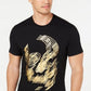 Camiseta masculina com estampa de caveira e folha de alumínio da INC International Concepts, preta, tamanho médio