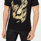 Camiseta masculina com estampa de caveira e folha de alumínio da INC International Concepts, preta, tamanho médio