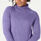 Karen Scott Suéter Feminino Gola Alta Roxo Tamanho Grande
