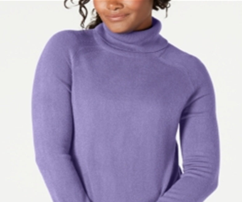 Karen Scott Suéter Feminino Gola Alta Roxo Tamanho Grande