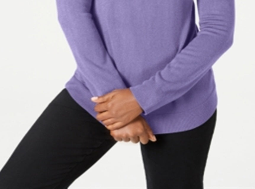 Karen Scott Suéter Feminino Gola Alta Roxo Tamanho Grande