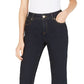 Calça jeans feminina com controle de barriga, perna reta, azul, tamanho 0, pequena, da INC International Concepts