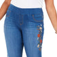 Calça jeans feminina bordada Ella da Style &amp; Co, azul, tamanho 18W