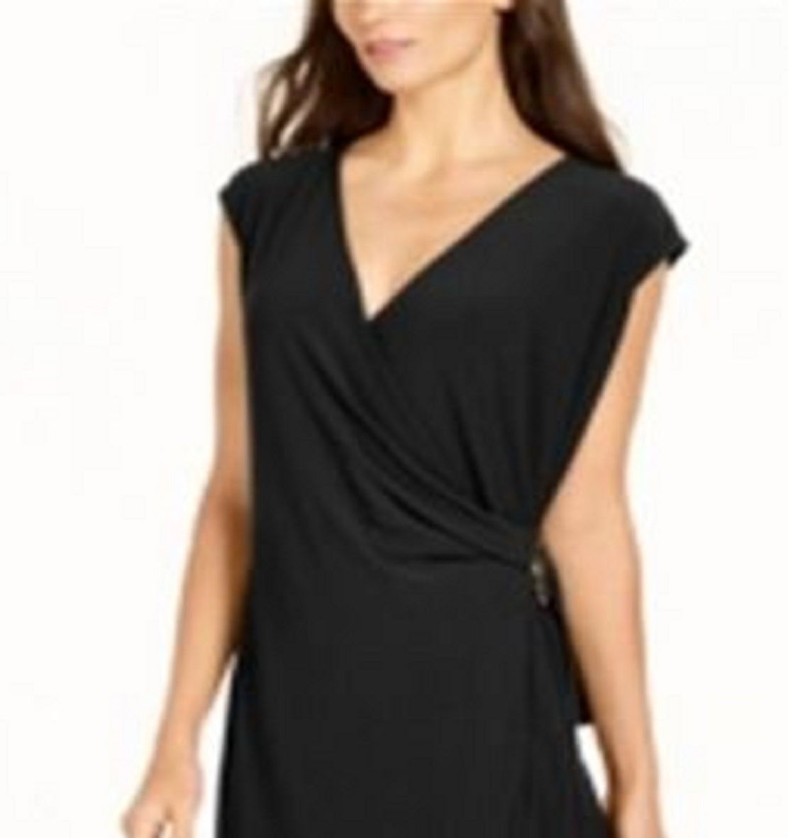 Vestido envelope feminino Alfani Hardware preto tamanho XX-G