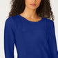 Karen Scott Suéter Feminino Patchwork Stitch Azul Tamanho XXG