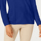 Karen Scott Suéter Feminino Patchwork Stitch Azul Tamanho XXG