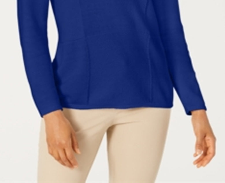 Karen Scott Suéter Feminino Patchwork Stitch Azul Tamanho XXG