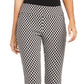 Calça skinny feminina INC International Concepts Curvy Fit Diamond Jacquard preta tamanho 18