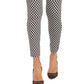 Calça skinny feminina INC International Concepts Curvy Fit Diamond Jacquard preta tamanho 18