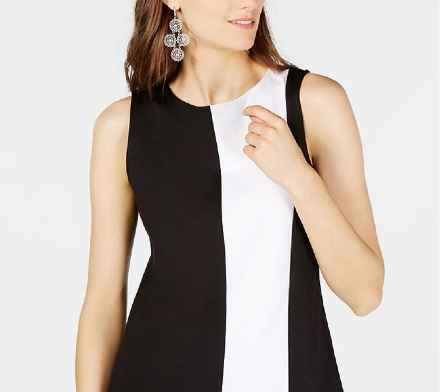 Blusa feminina colorblock da INC International Concepts, preta, tamanho XX-G