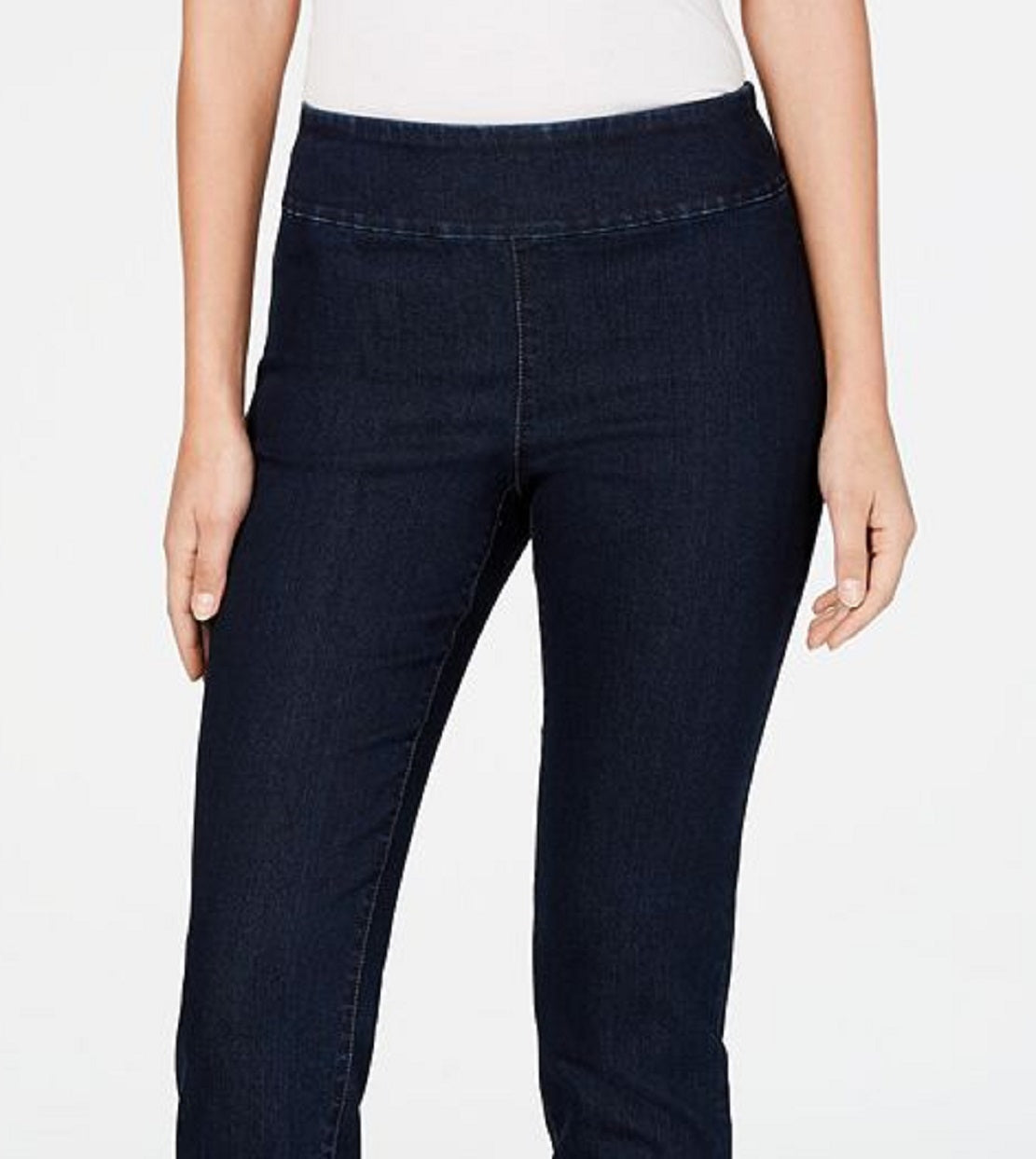 Calça jeans feminina Charter Club Cambridge Pull On Slim Fit Azul Tamanho 14