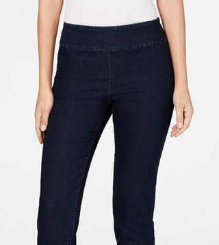 Charter Club Women's Cambridge Pull On Slim Fit Jeans Blue Size 14